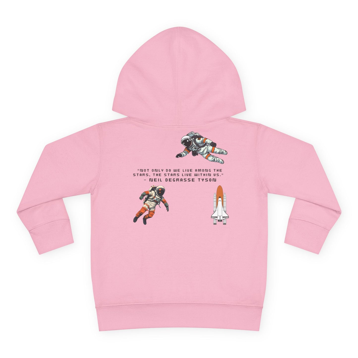 Toddler Fleece Hoodie - Astronaut Theme with Inspirational Quote