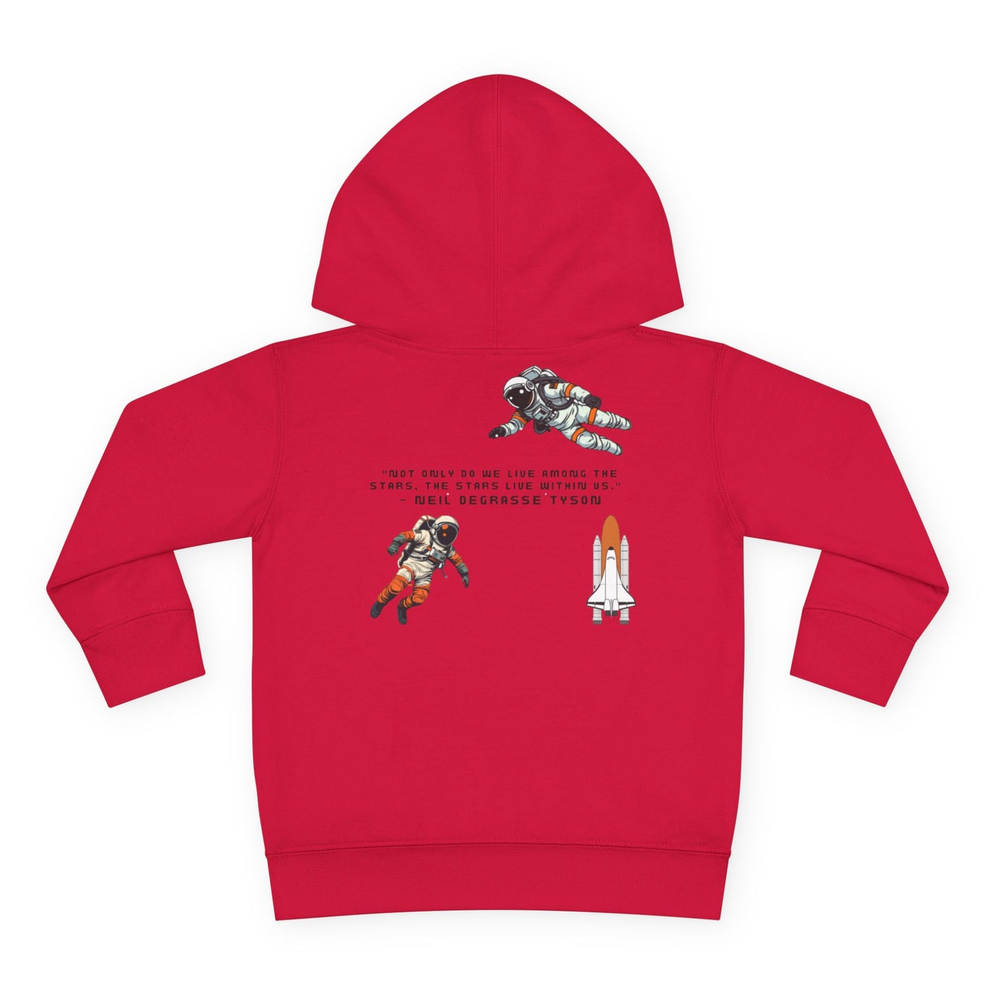 Toddler Fleece Hoodie - Astronaut Theme with Inspirational Quote