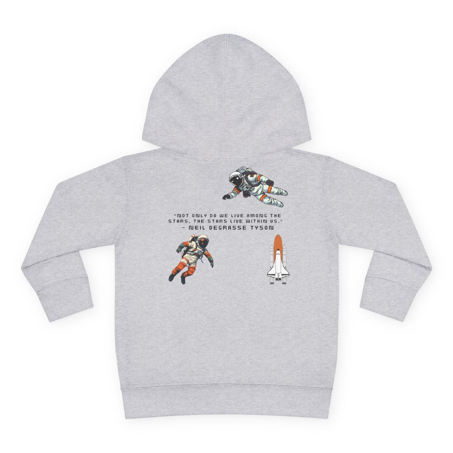 Toddler Fleece Hoodie - Astronaut Theme with Inspirational Quote