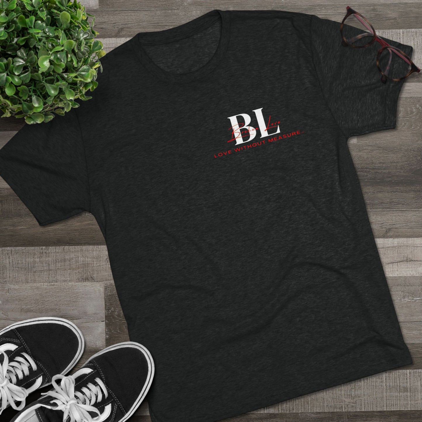 Unisex Tri-Blend Crew Tee - Broken Love Graphic Tee for Expressive Souls