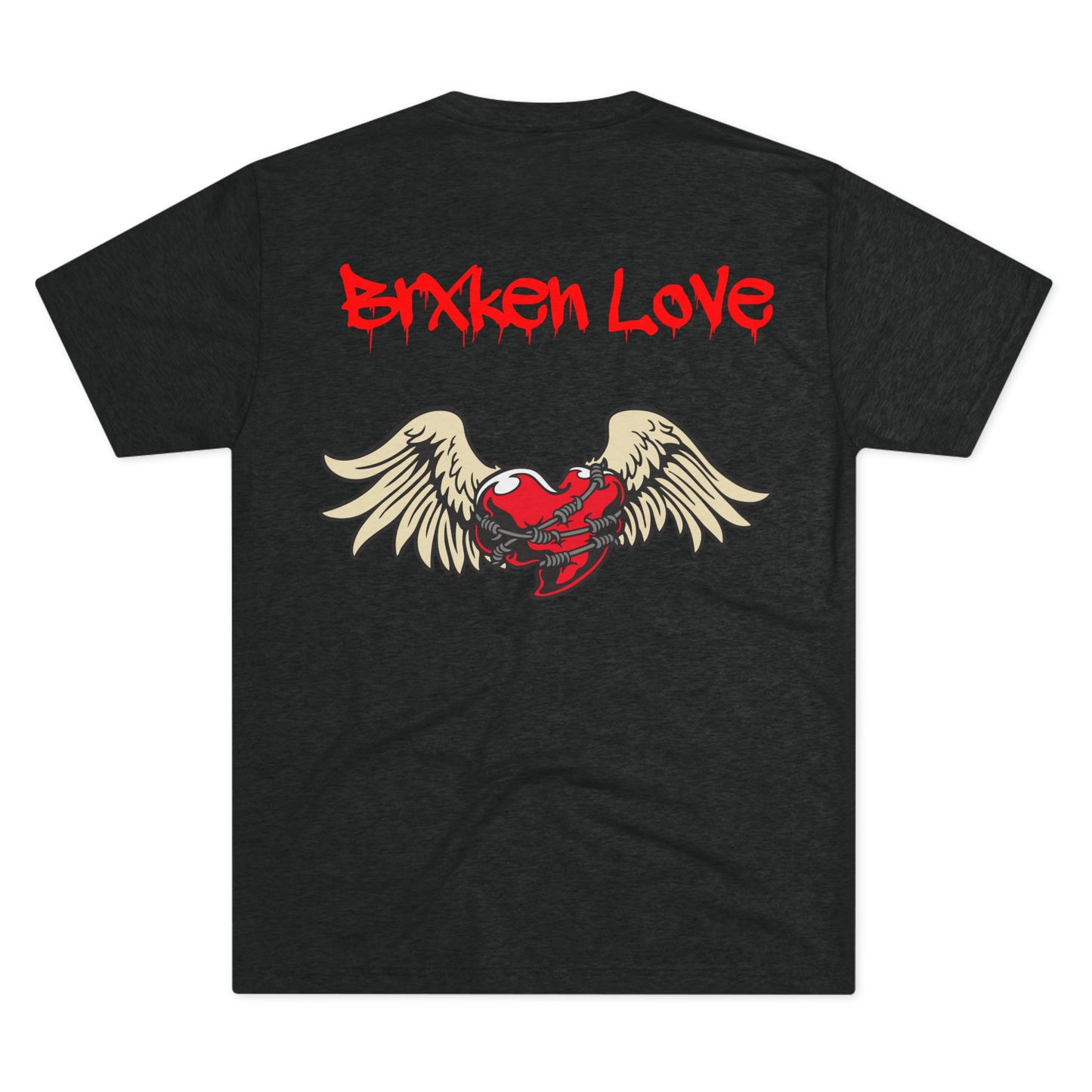 Unisex Tri-Blend Crew Tee - Broken Love Graphic Tee for Expressive Souls