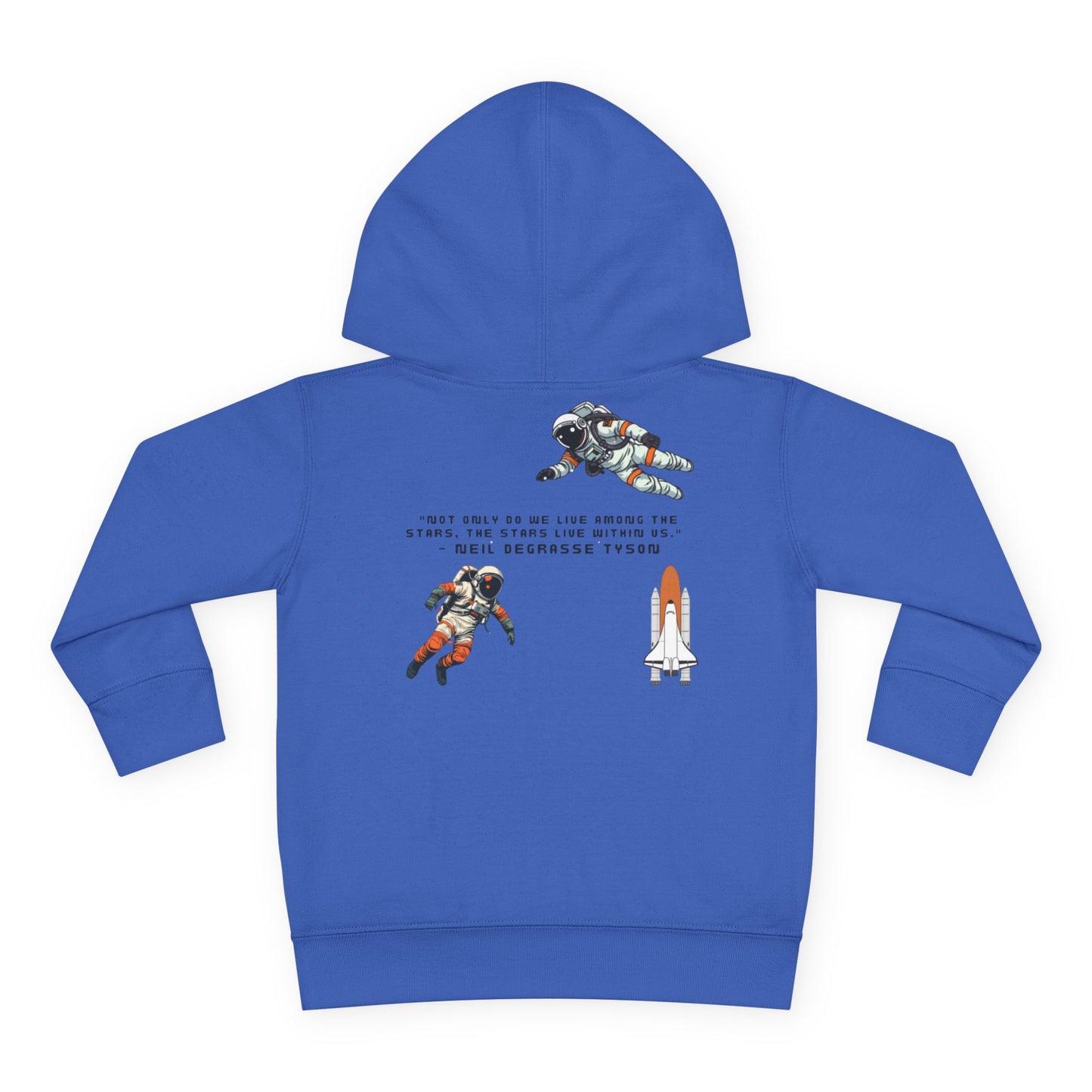 Toddler Fleece Hoodie - Astronaut Theme with Inspirational Quote