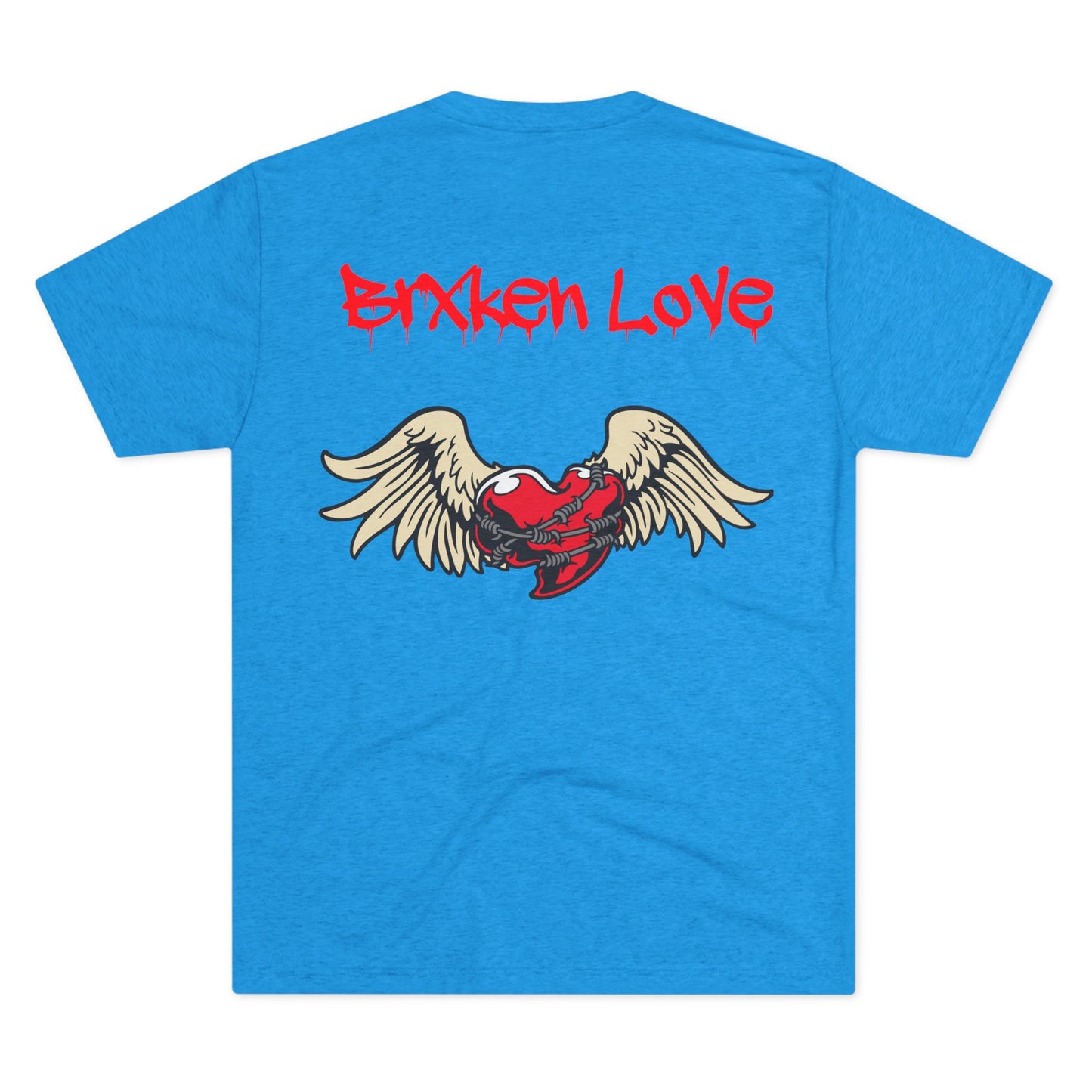 Unisex Tri-Blend Crew Tee - Broken Love Graphic Tee for Expressive Souls