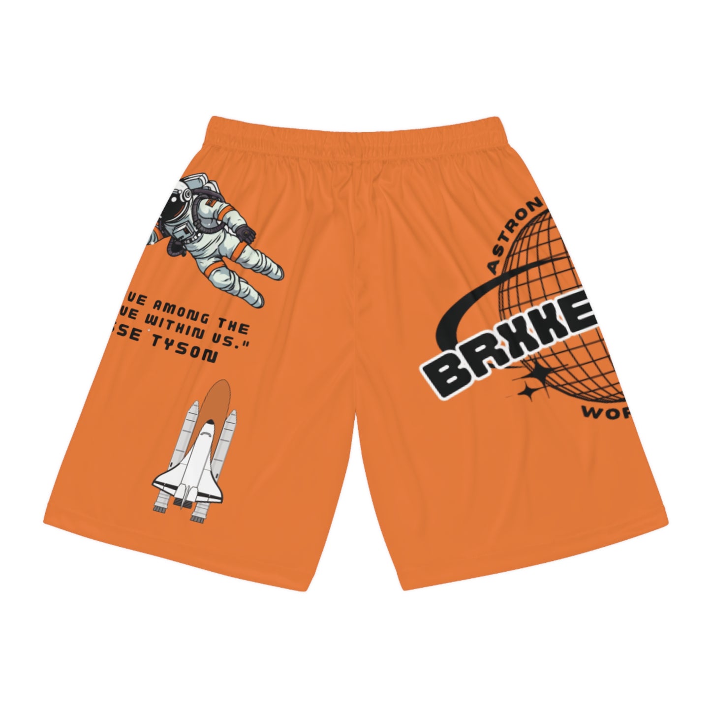 Astronaut Love Basketball Shorts - Ideal for Space Enthusiasts and Active Lifestyles