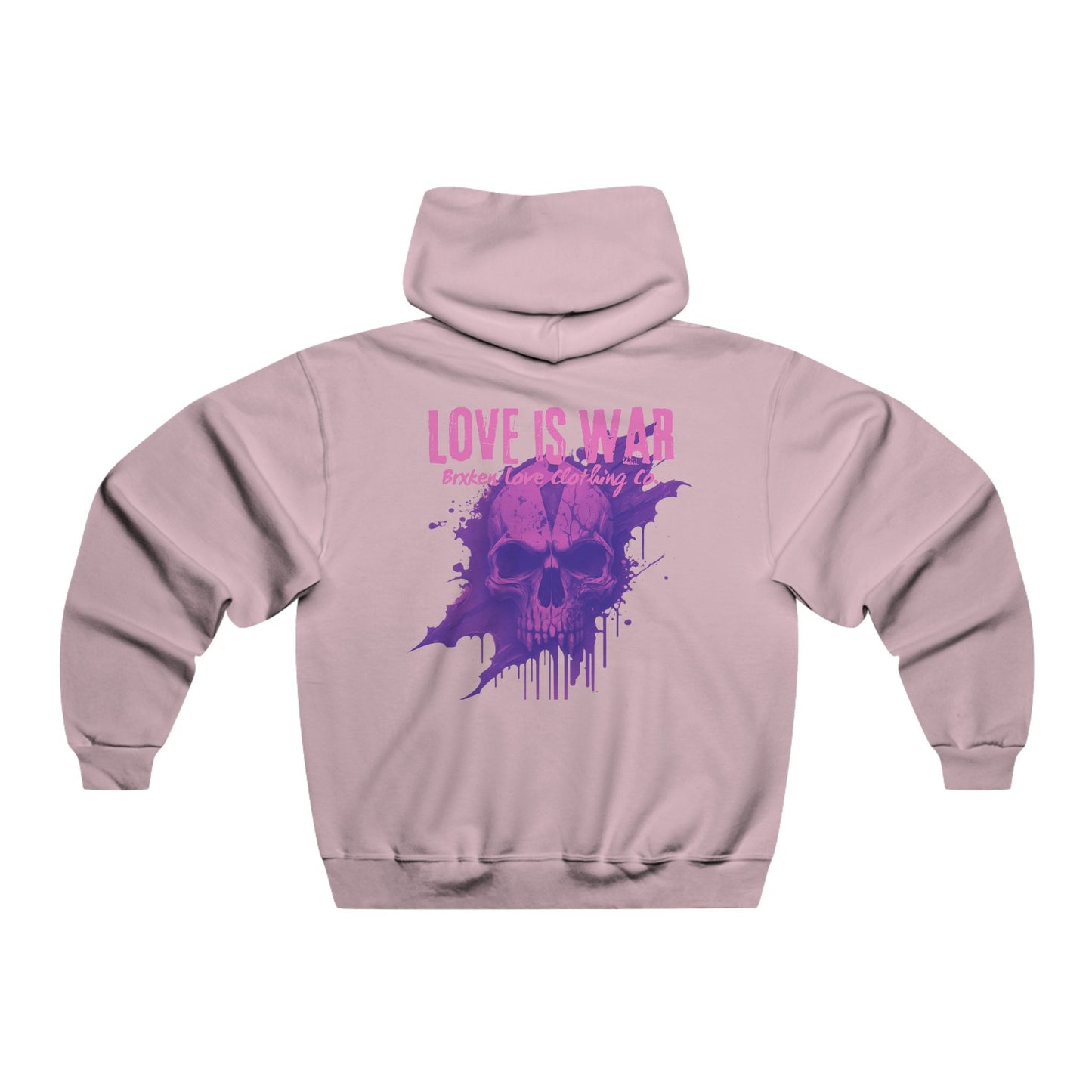Men's NUBLEND® Hooded Sweatshirt - Love Is War Skull Design