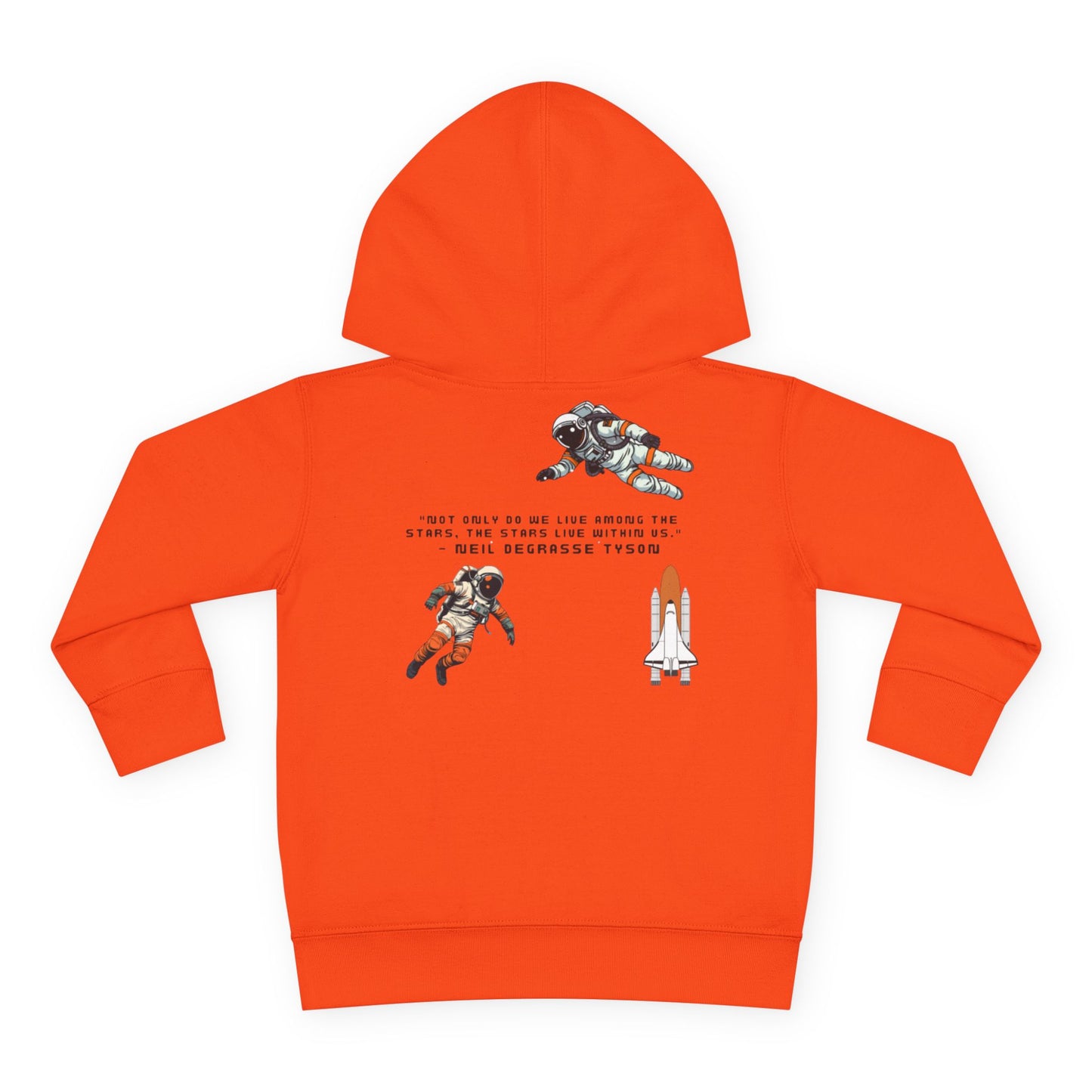Toddler Fleece Hoodie - Astronaut Theme with Inspirational Quote