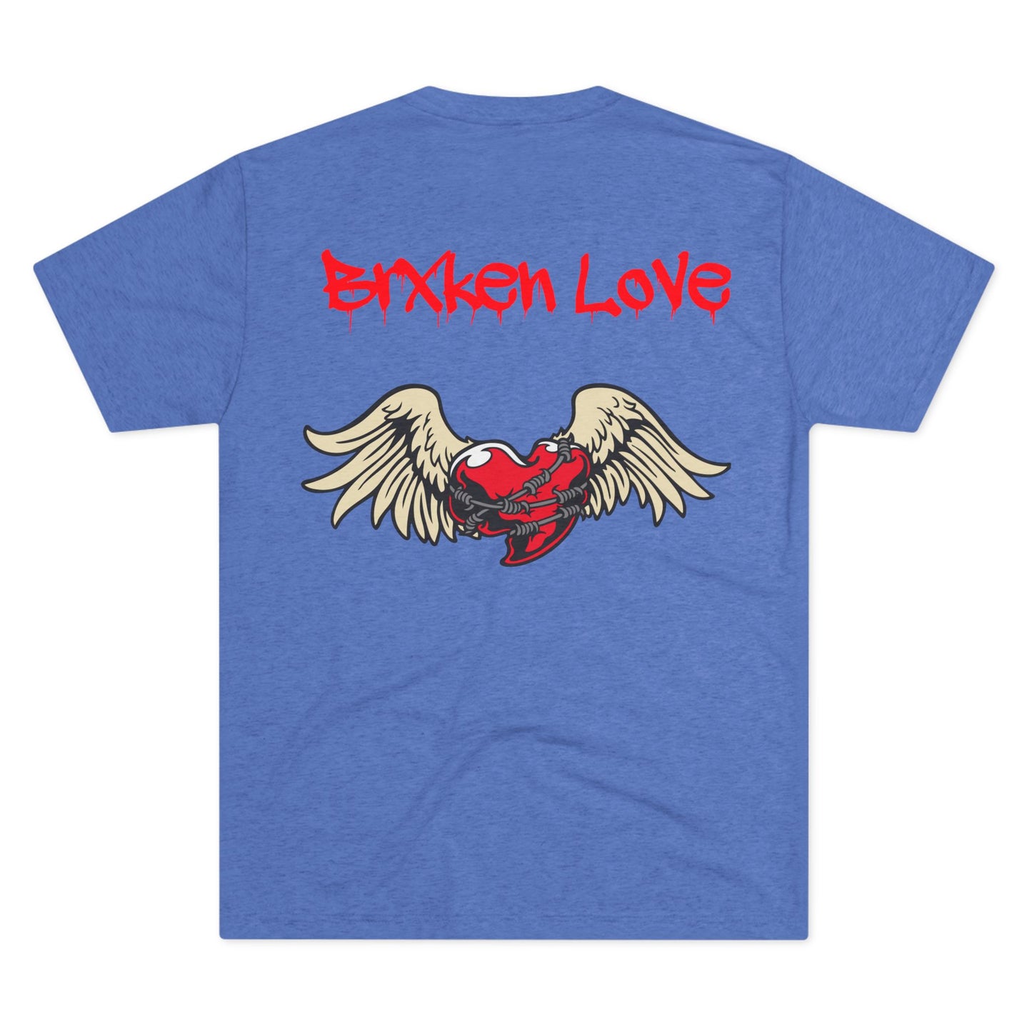 Unisex Tri-Blend Crew Tee - Broken Love Graphic Tee for Expressive Souls