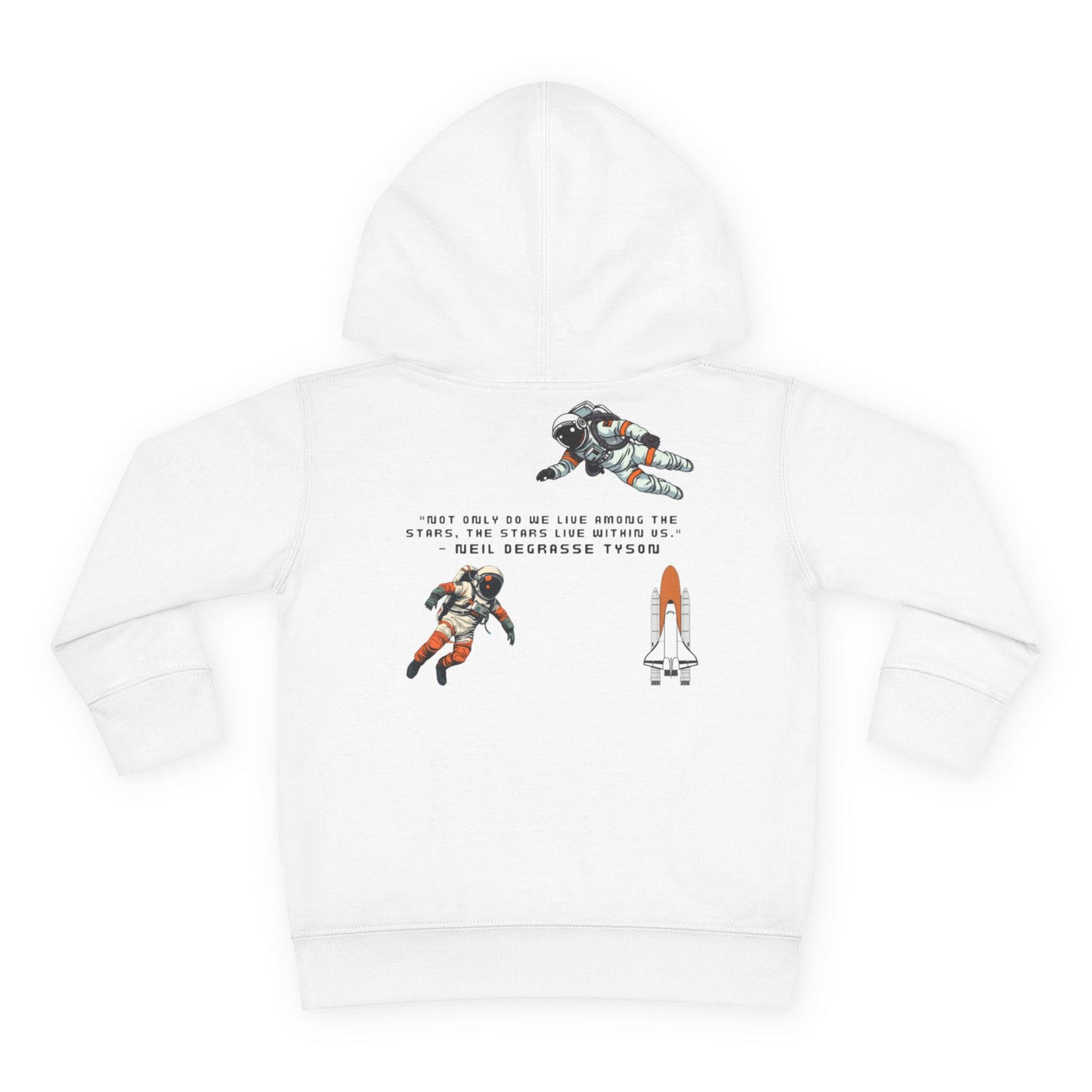Toddler Fleece Hoodie - Astronaut Theme with Inspirational Quote