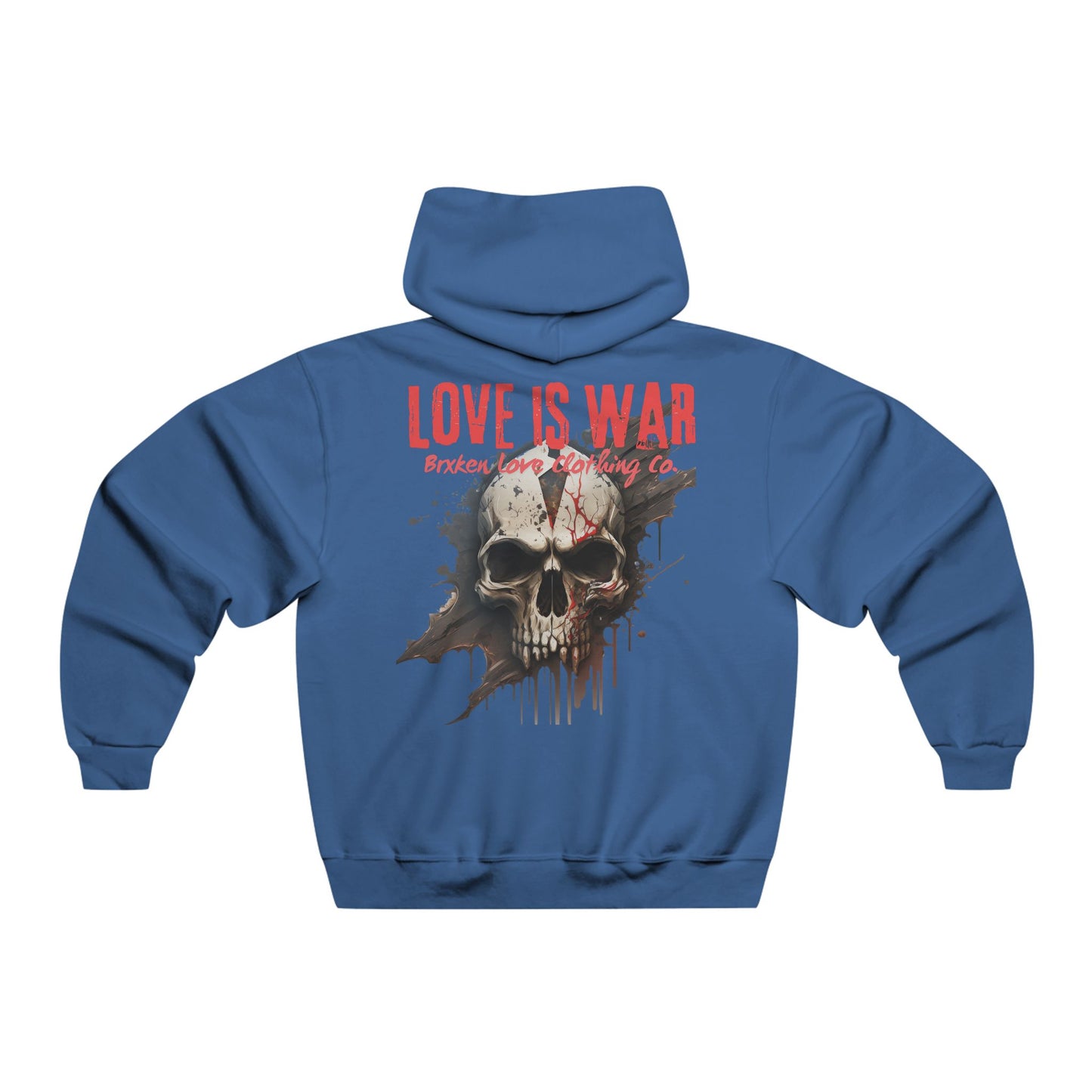 Men's NUBLEND® Hooded Sweatshirt - Love Is War Skull Design
